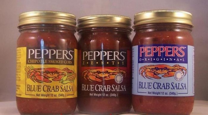 Blue Crab Salsa Original-Zesty-Corn 12oz Peppers of Rehoboth Beach
