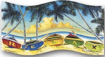 Tropical Beach Towel Relax 32x64