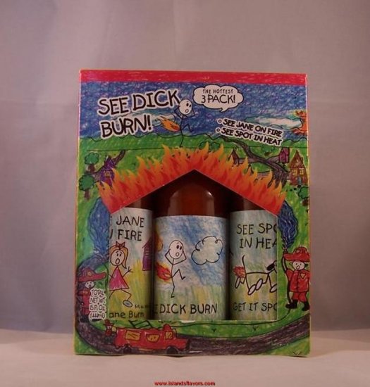 See Dick Burn Gift Set Hot Sauce The Hottest 3 Pack