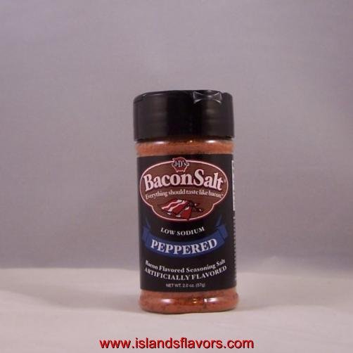 J&D's Bacon Salt PEPPERED Flavor 2oz Low Sodium