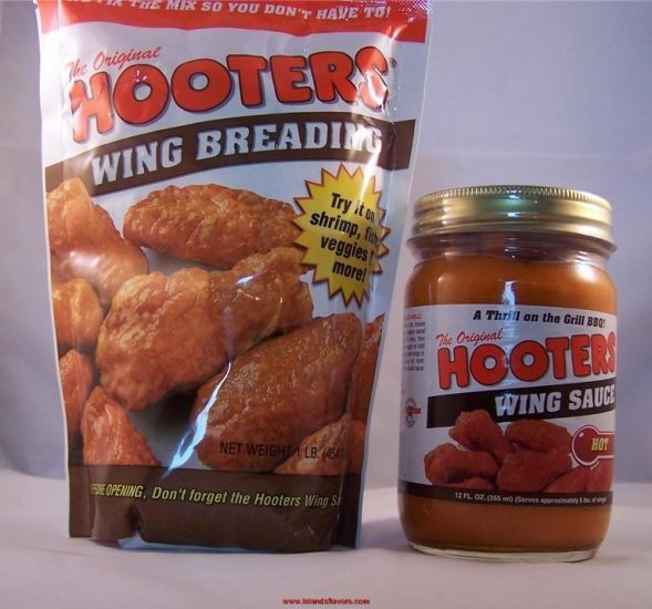 Hooters Chicken Wing Hot Sauce and Breading Combo