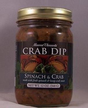 Mama Vincente Spinach and Crab Dip 12oz With Lump Crab Meat