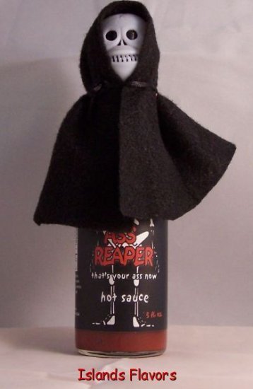 Ass Reaper Hot Sauce With Skull And Cape