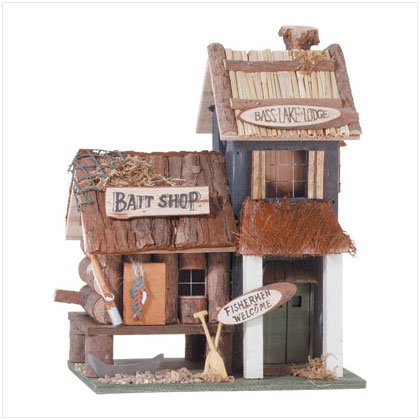 'BASS LAKE LODGE' BIRDHOUSE