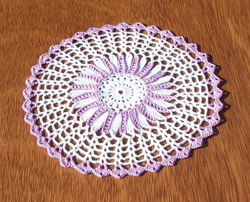 Wood Violet Hand Crochet Doily - **NEW**