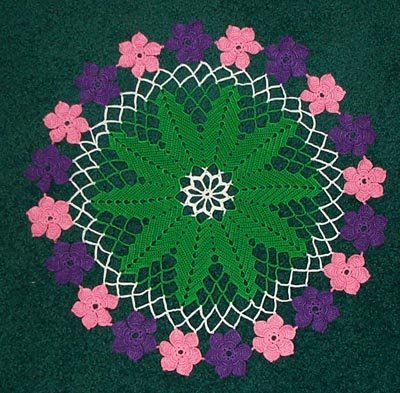 Hawaiian Lei Hand Crochet Doily - **NEW**