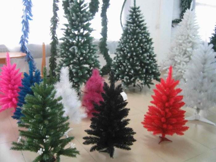 Black color christmas trees