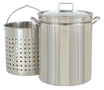 36-Qt. Stainless Fryer/Steamer w/ Lid & Basket