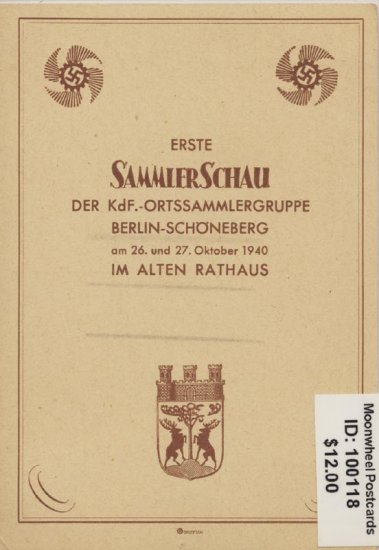 1st collectors Day, Berlin-Schönberg 1940