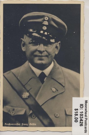 Propaganda. Reichsminister Franz Seldte.