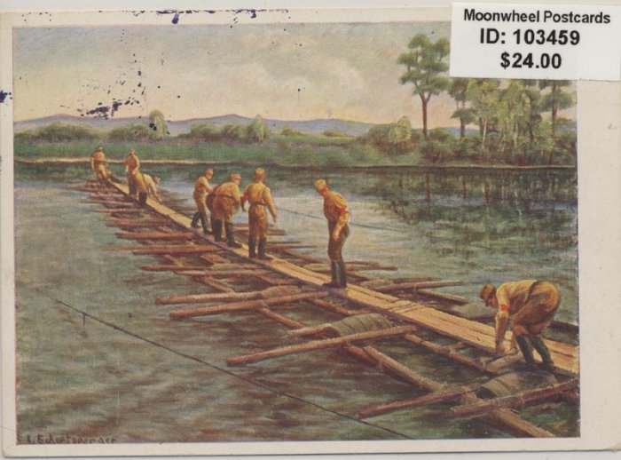 Propaganda. SA men building a bridge.