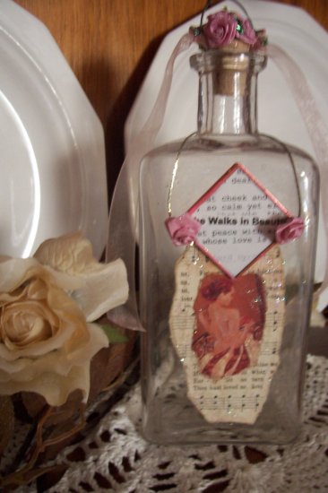 Vintage Jeweled Bottle