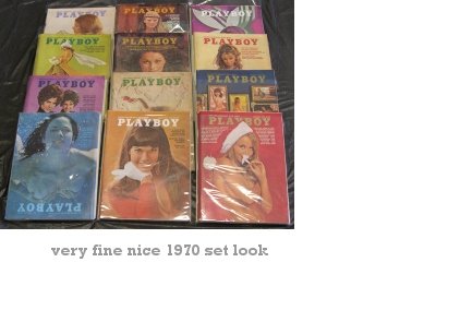 Playboy Magazines 1970 Complete Year