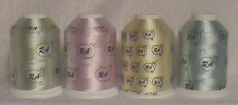 Robison-Anton Baby Rayon Machine Embroidery Thread Set (4 mini-king cones)