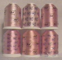 Robison-Anton Flesh Rayon Machine Embroidery Thread Set (6 mini-king cones, 1000 meters)