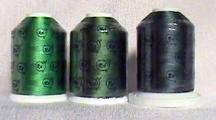 Robison-Anton Green Rayon Embroidery Thread Set (3 mini-king cones, 1000 meters)