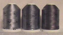 Robison-Anton Grey Rayon Machine Embroidery Thread Set (3 mini-king cones, 1000 meters)