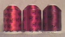 Robison-Anton Red Rayon Machine Embroidery Thread Set (3 mini-king cones, 1000 meters)