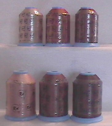 Robison-Anton Brown Polyester Machine Embroidery Thread Set (6 mini king cones, 1000 meters)