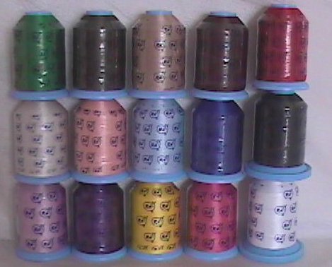 Robison-Anton Starter Set Polyester Machine Embroidery Thread Set (15 mini king cones, 1000 meters)