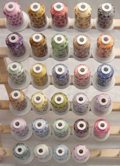 Robison-Anton Set of Variegated Rayon Machine Embroidery Thread Set (29 mini-king cones)