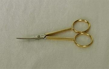 Clauss Gold-Line Embroidery Scissors, Curved Blade, 4"