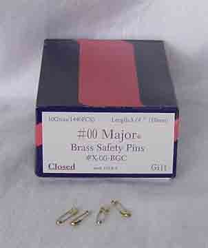 Brass Safety Pins - 10 gross