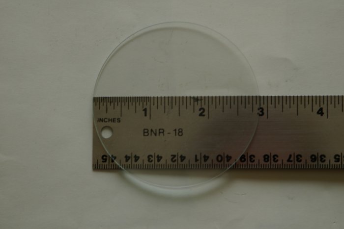 SPEEDOMETER TACHOMETER GLASS 2 7/8 SMITH LUCUS VEDO