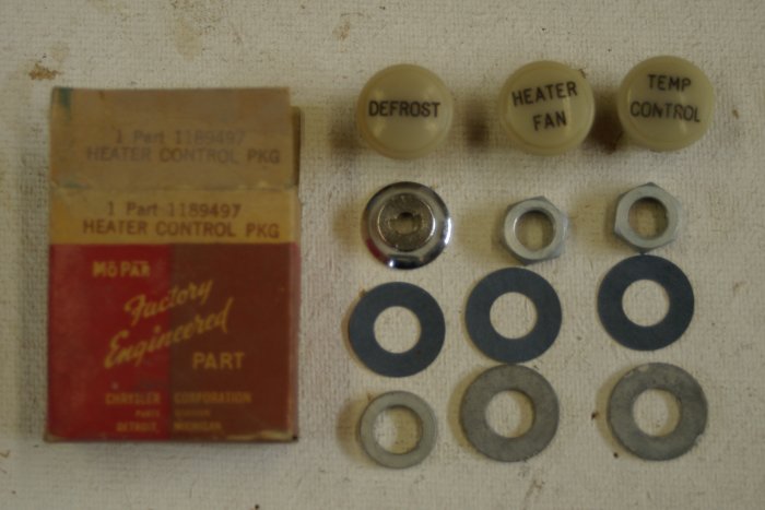 CHRYSLER Corporation MOPAR Heater Control Knobs 1189497
