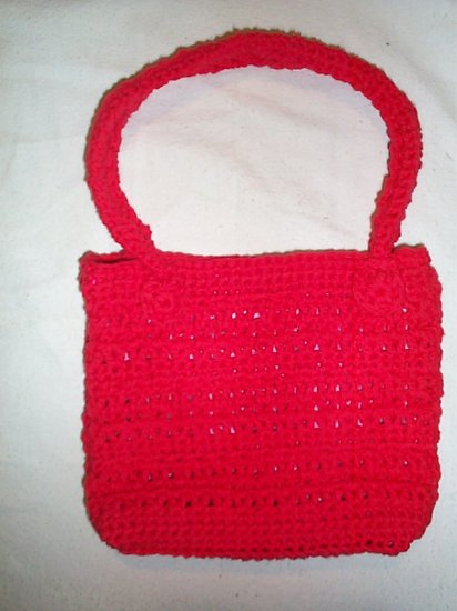 Hand crocheted 2 handle pocketbook