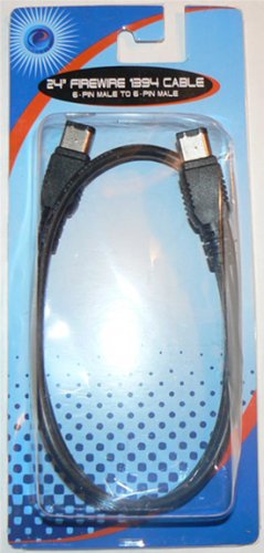 24" Firewire 1394 Cable - 6 Pin Male to 6 Pin Male - NIP + FREE SHIPPING!