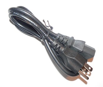 6FT Computer - Monitor AC Power Cable UL Rated Insulated Copper Wire BLACK -BULK- FREE SHIPPING!