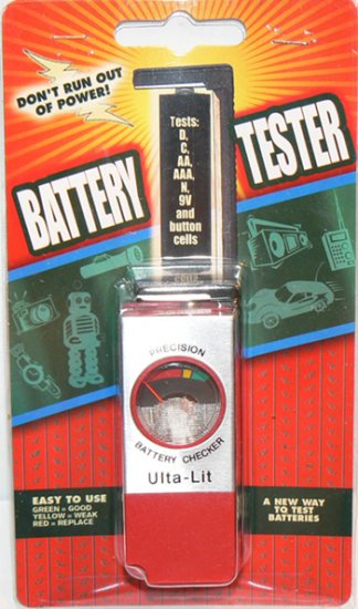 ULTA-LIT PRECISION BATTERY CHECKER / TESTER AA AAA C D 9V N and Button Cells - NEW!