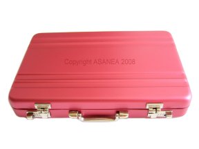 BUSINESS CARD HOLDER - BRIEFCASE DESIGN HOT PINK ECBCH-A1005
