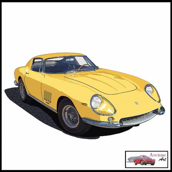 FERRARI 275 GTB LONGNOSE CANVAS ART PRINT