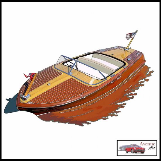 CHRIS CRAFT CAPRI CANVAS ART PRINT