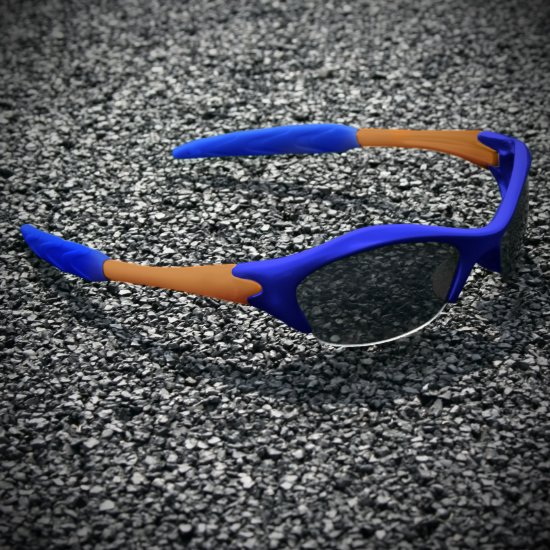 Half-frame | BLUE + BURNT ORANGE + BLUE