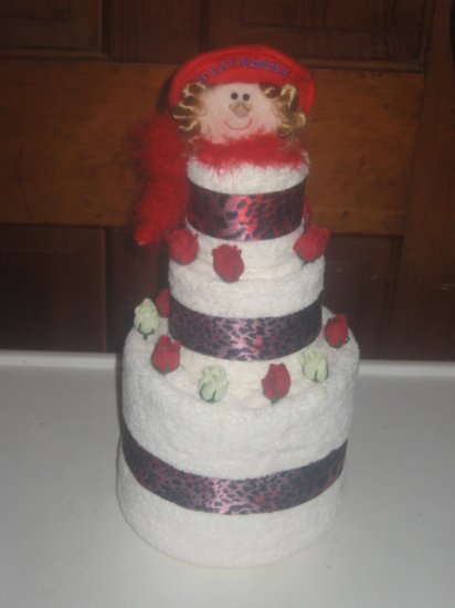 Red Hat Mama Towel Cake