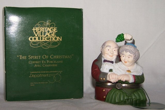 Dept 56 "The Spirit of Christmas" Porcelain Hinged Box