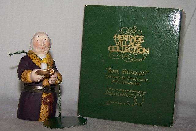 NIB Dept 56 "BAH, HUMBUG!" Porcelain Hinged Box