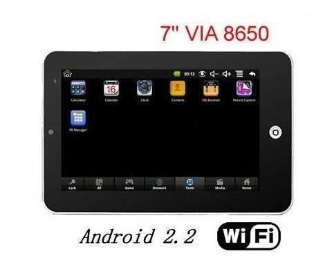 Wholesale 7inch Android 2.2 Tablet PC New VM8650 800 MHZ Flash Player 2PCS