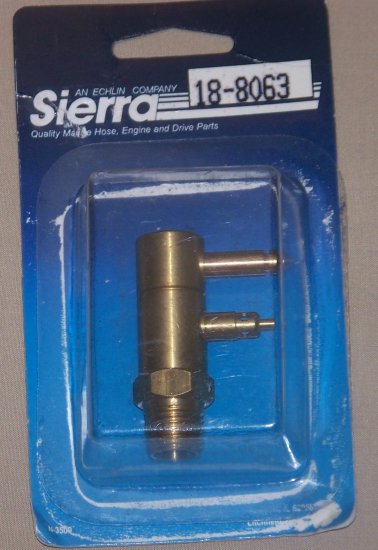Brass fuel line connector fits Johnson/Evinrude