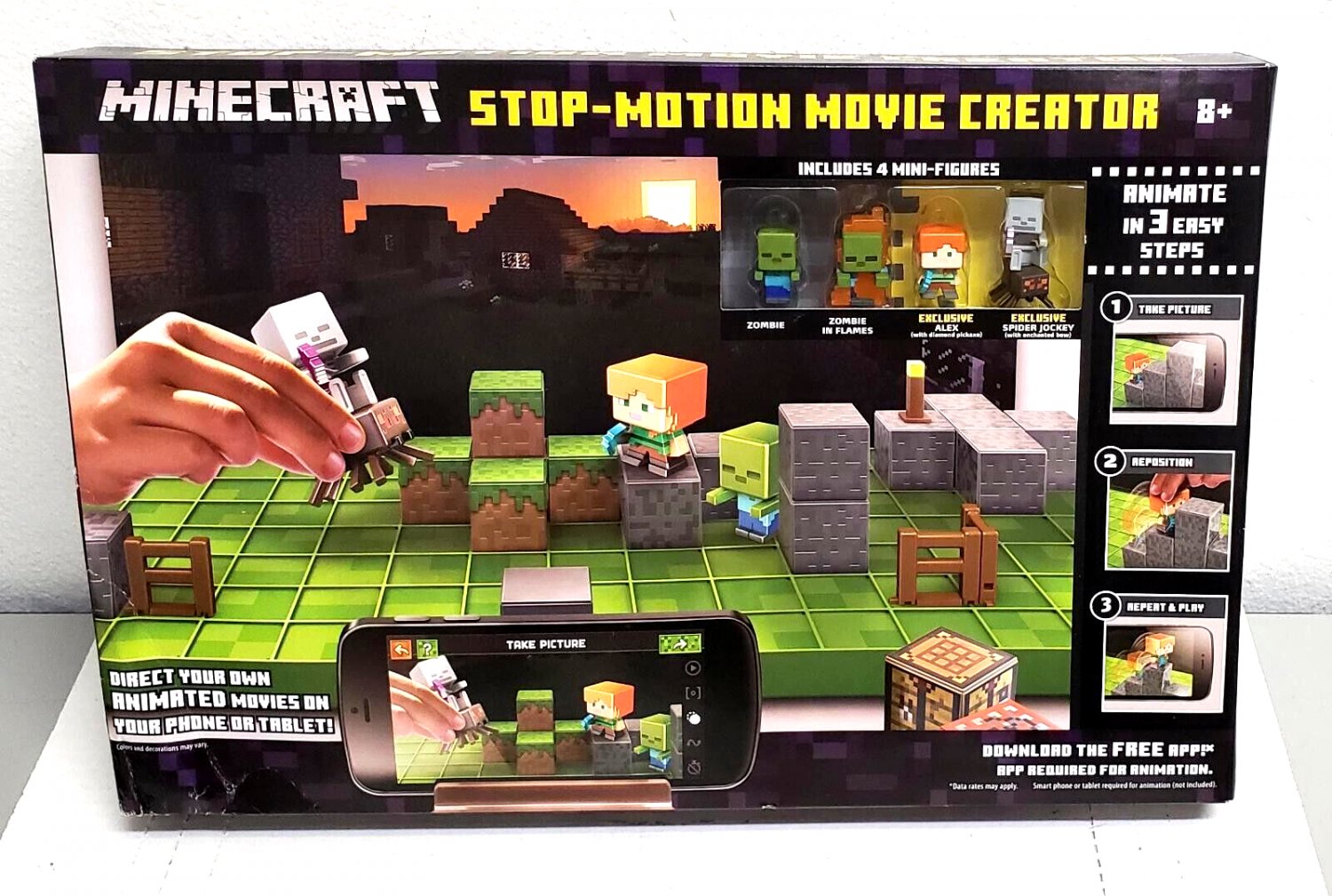 New Mattel Mojang Minecraft Stop Motion Movie Creator Dyt