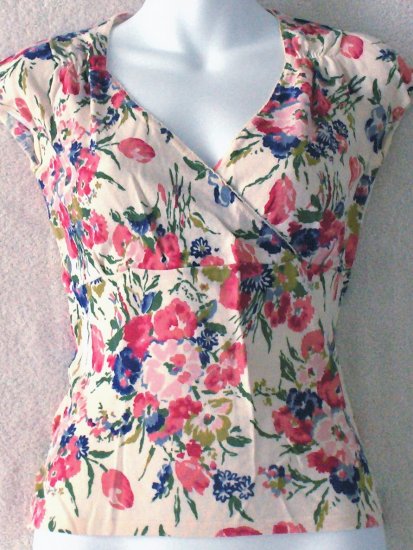 ODILLE Womens floral print top Size small