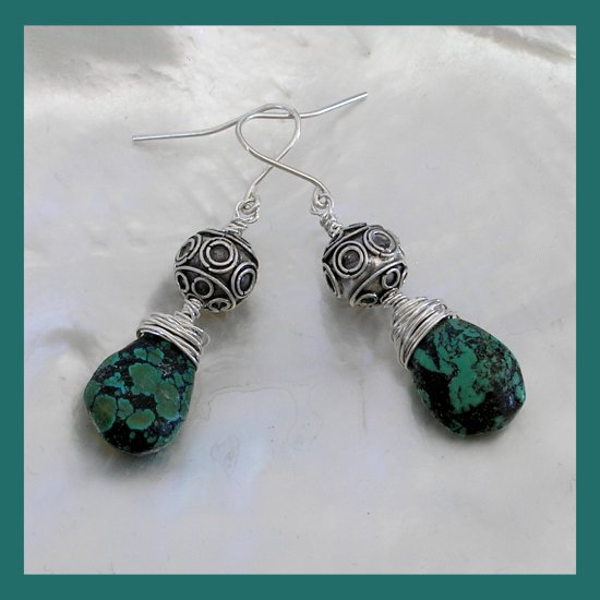 Turquoise and Sterling Silver Earrings