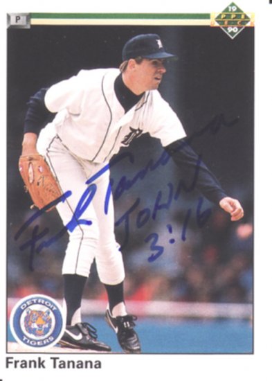 Frank Tanana Autograph Signed 1990 UD card! Detroit Tigers