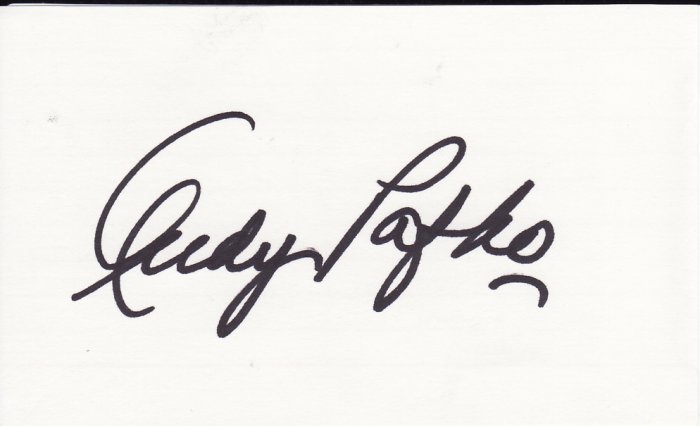 Andy Pafko Autograph Signed Index card! Brooklyn Dodgers, Cubs