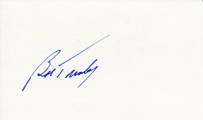 Bob Turley Signed Index Card! New York Yankees Cy Young award