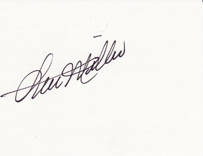 Stu Miller Autograph Signed Index Card! Orioles Yankees Mickey Mantle