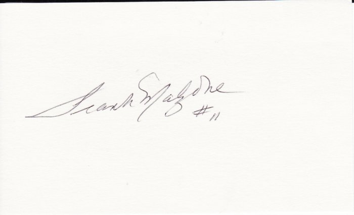 Frank Malzone Autograph Signed Index Card! Boston Red Sox